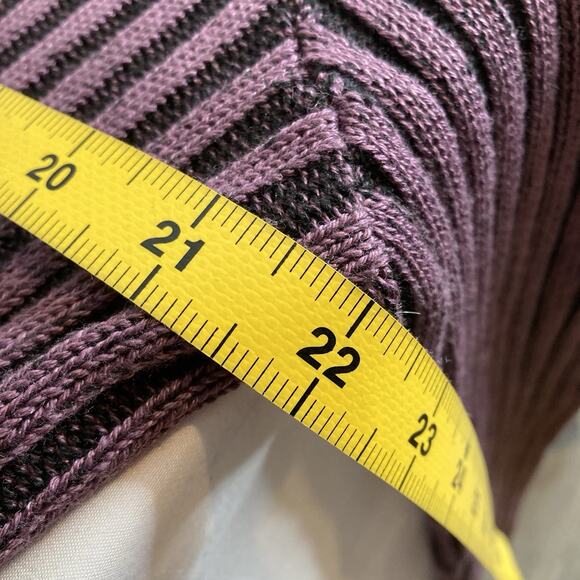 Fiber Arts Women's‎ Purple Asymmetrical Hem Ribbed Knit Sweater Est. Size XL - Picture 4 of 9